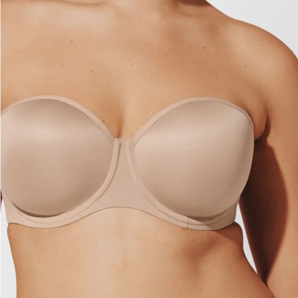THIRDLOVE 24/7 Classic Strapless Bra 36E Taupe - Picture 1 of 4